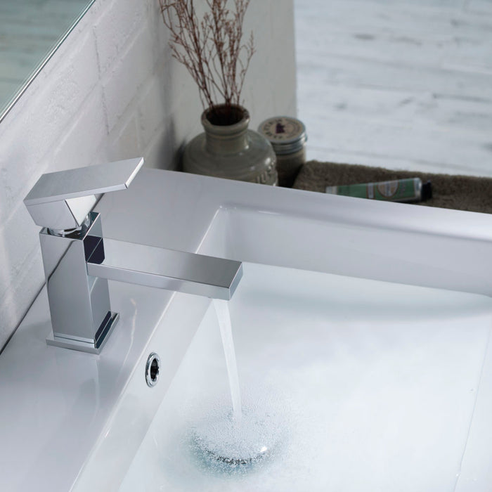 Serie 160 Bathroom Faucet - Single Hole - 6" Brass/Polished Nickel