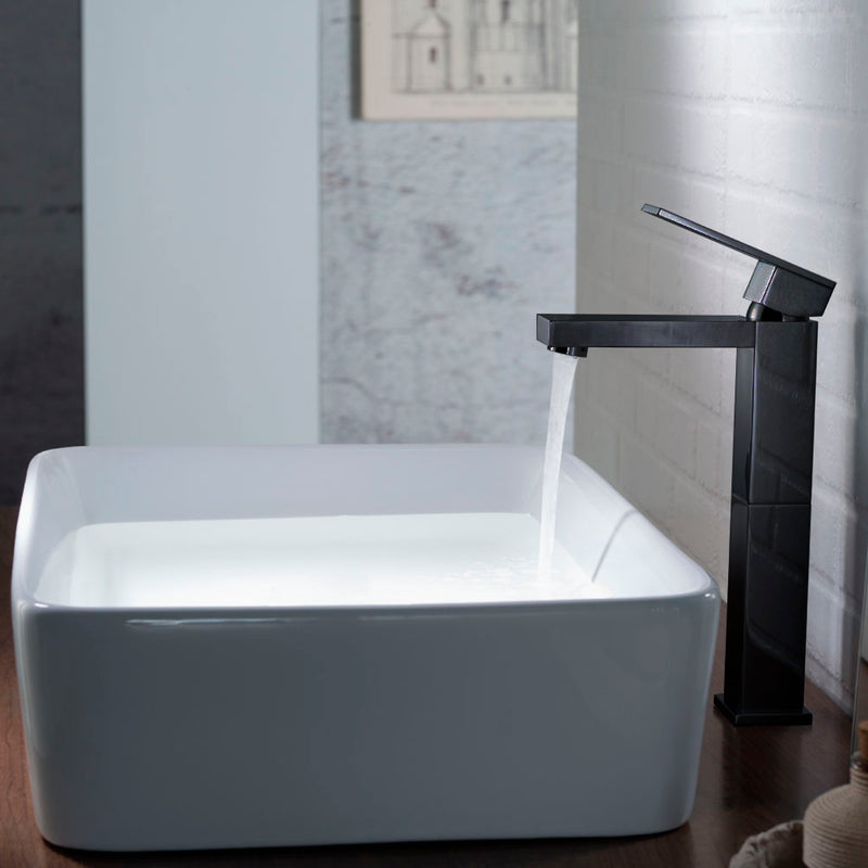 Serie 160 Bathroom Faucet - Vessel - 11" Brass/Matt Black