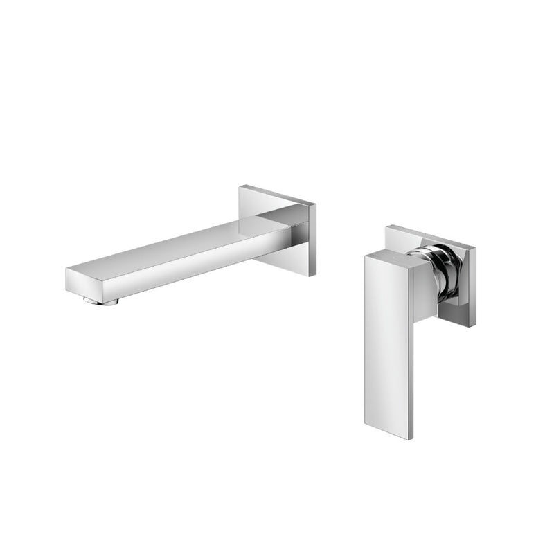 Serie 160 Complete Bathroom Faucet - Single Hole-Wall Mount - 5" Brass/Polished Chrome