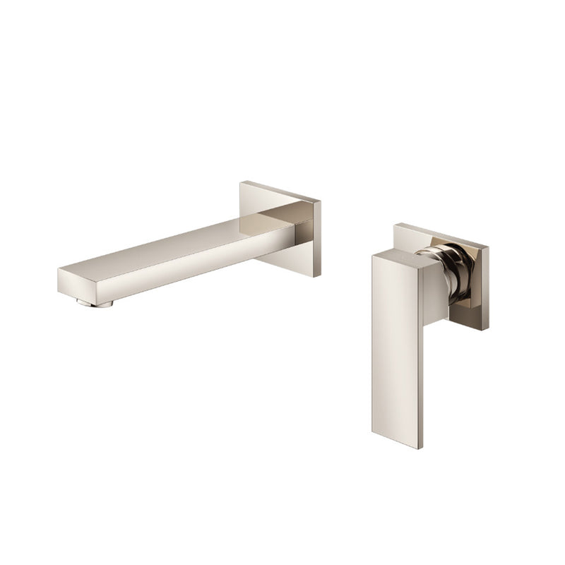Serie 160 Complete Bathroom Faucet - Single Hole-Wall Mount - 5" Brass/Polished Nickel