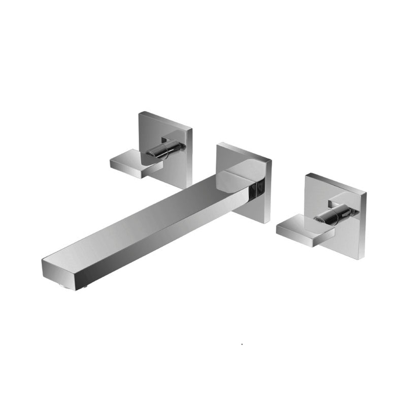 Serie 160 Complete Bathroom Faucet - Widespread-Wall Mount - 8" Brass/Polished Nickel