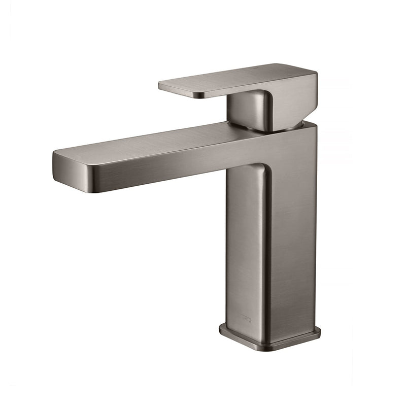 Serie 196 Bathroom Faucet - Single Hole - 7" Brass/Steel Gray