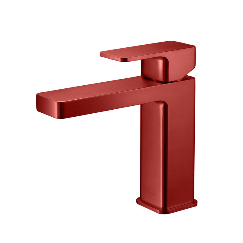 Serie 196 Bathroom Faucet - Single Hole - 7" Brass/Crimson