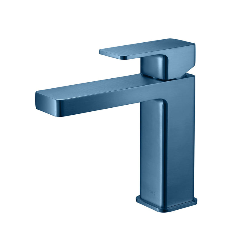 Serie 196 Bathroom Faucet - Single Hole - 7" Brass/Blue Platinum
