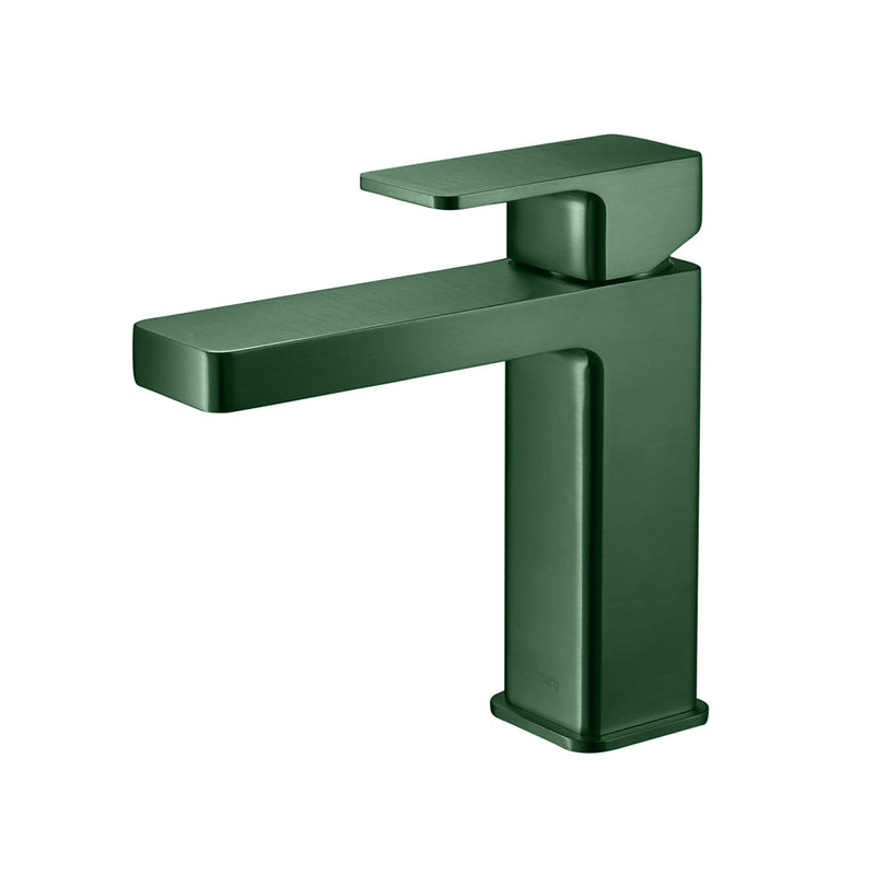 Serie 196 Bathroom Faucet - Single Hole - 7" Brass/Leaf Green