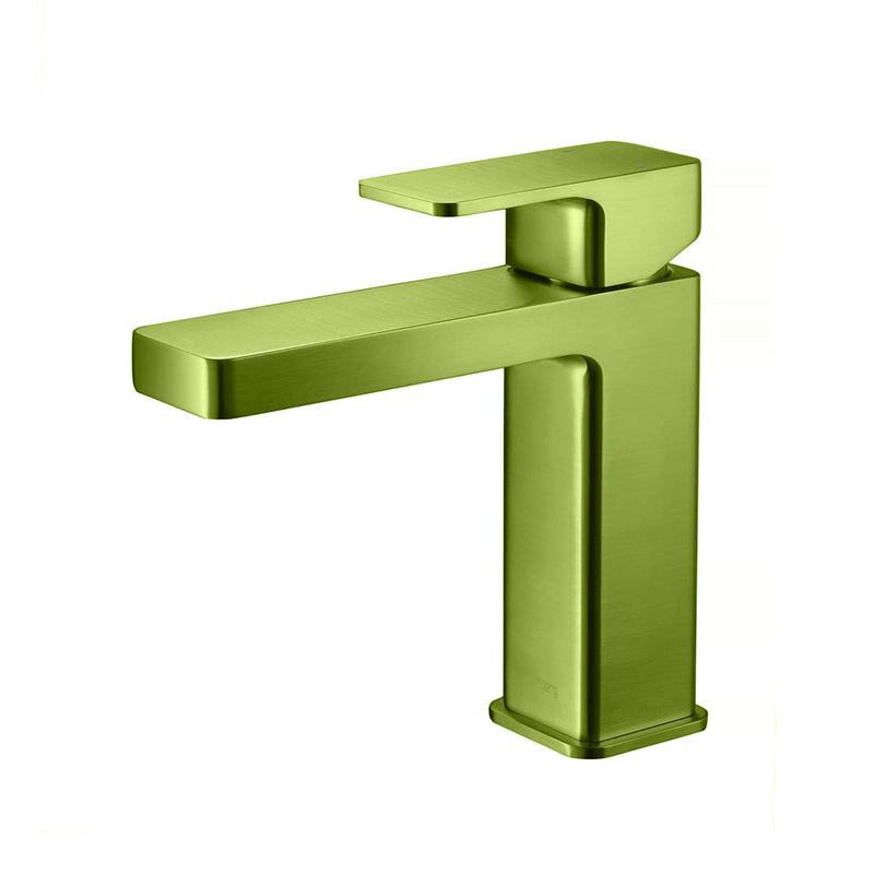 Serie 196 Bathroom Faucet - Single Hole - 7" Brass/Isenberg Green