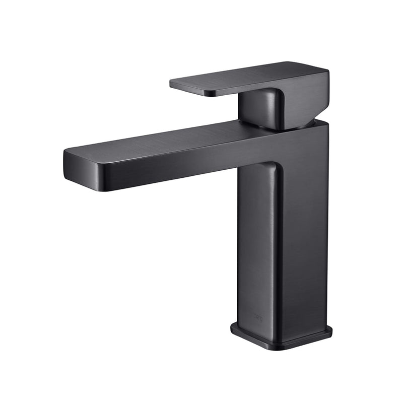 Serie 196 Bathroom Faucet - Single Hole - 7" Brass/Rock Gray
