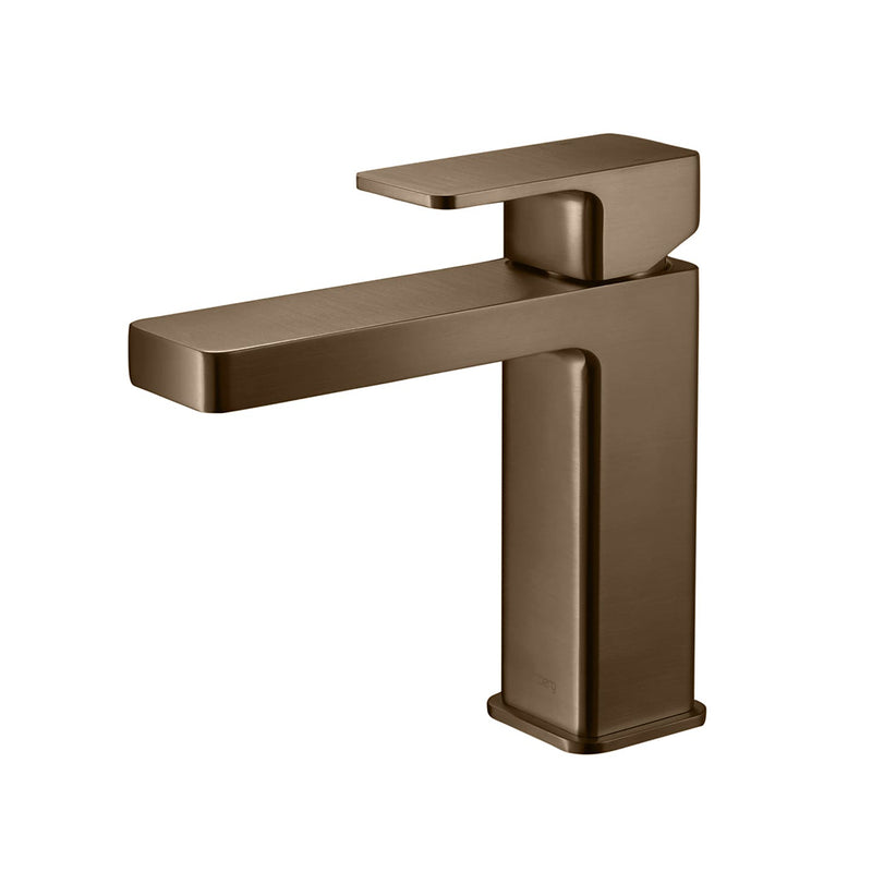 Serie 196 Bathroom Faucet - Single Hole - 7" Brass/Dark Tan