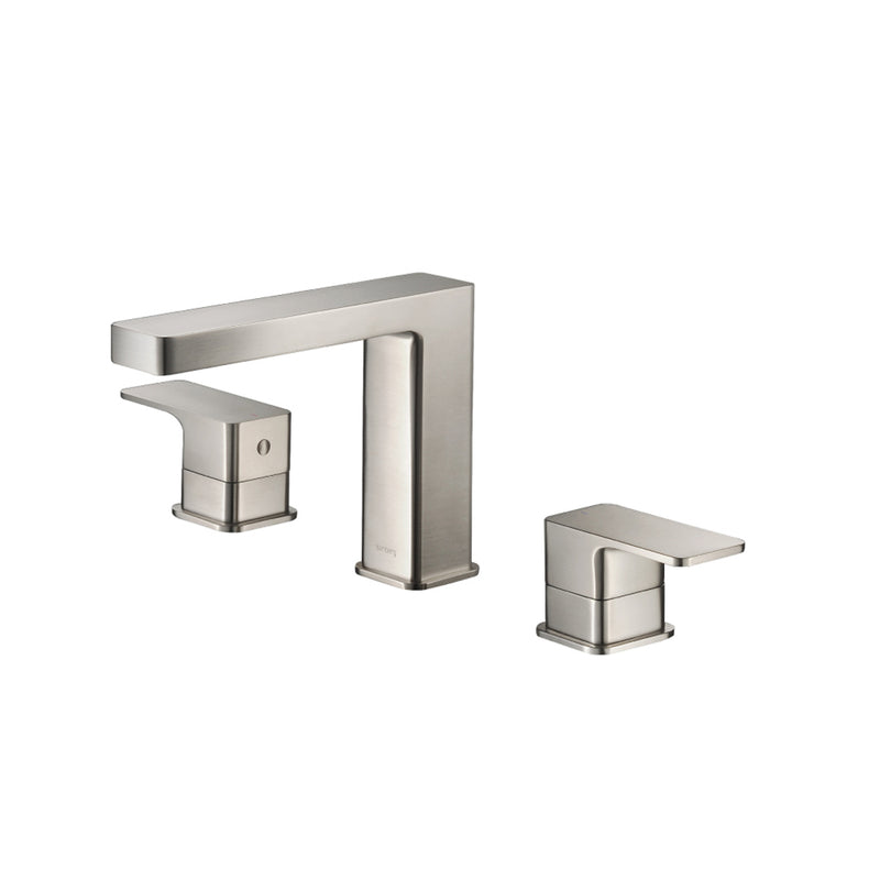 Serie 196 Bathroom Faucet - Widespread - 8" Brass/Brushed Nickel