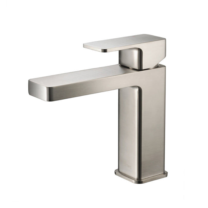 Serie 196 Bathroom Faucet - Single Hole - 7" Brass/Brushed Nickel