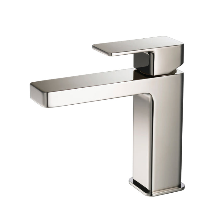 Serie 196 Bathroom Faucet - Single Hole - 7" Brass/Polished Nickel