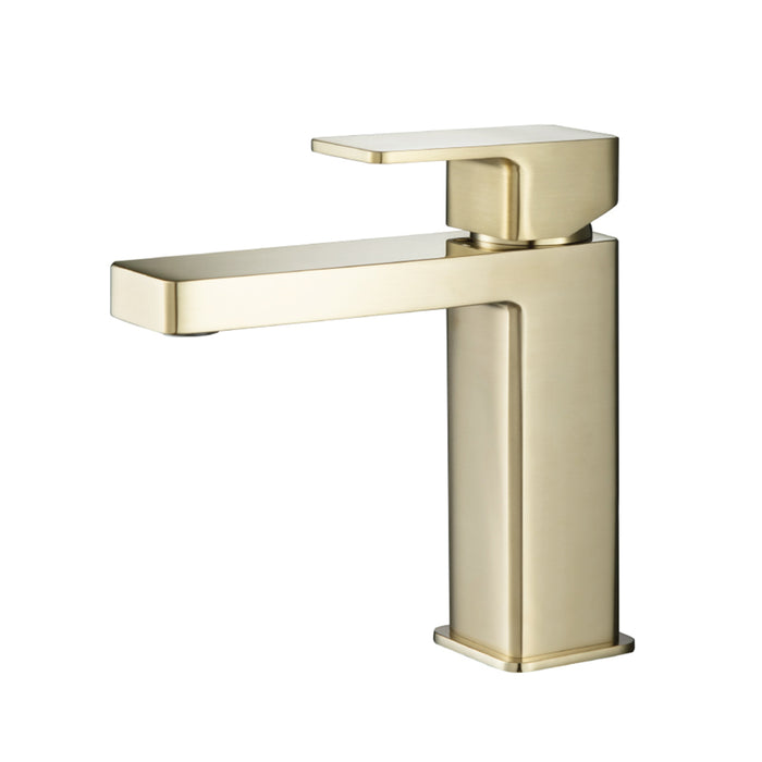 Serie 196 Bathroom Faucet - Single Hole - 7" Brass/Satin Brass