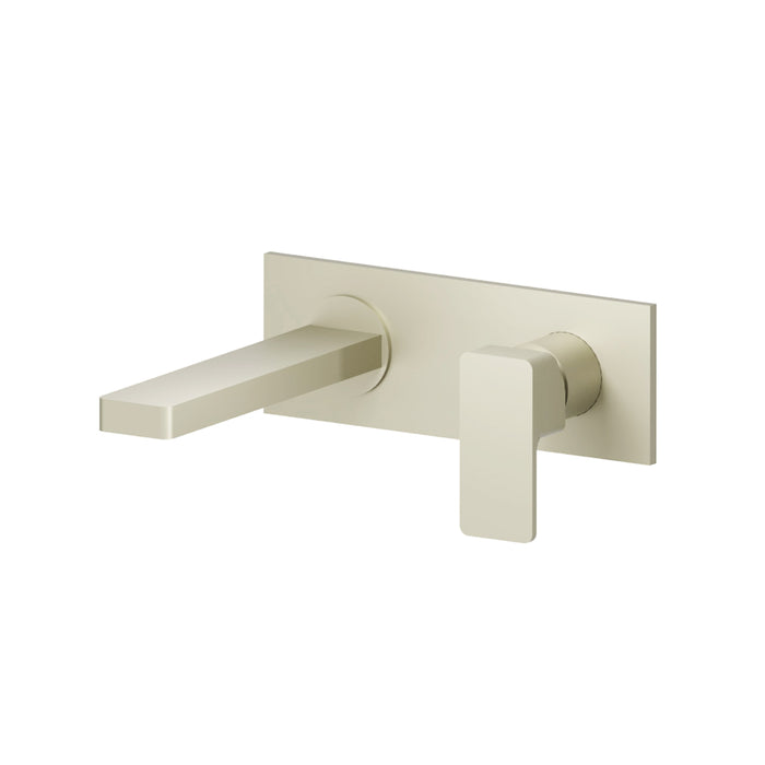 Serie 196 Complete Bathroom Faucet - Single Hole-Wall Mount - 9" Brass/Polished Nickel