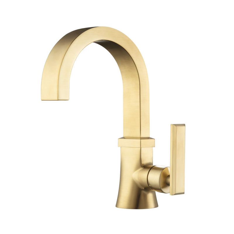 Serie 230 Bathroom Faucet - Single Hole - 9" Brass/Satin Brass