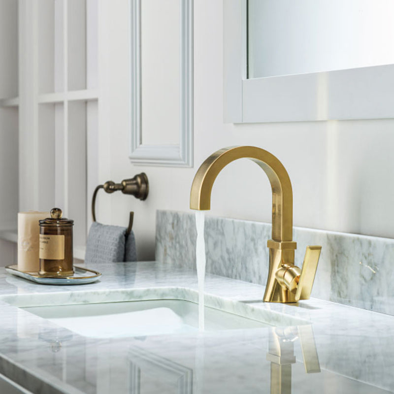 Serie 230 Bathroom Faucet - Single Hole - 9" Brass/Satin Brass