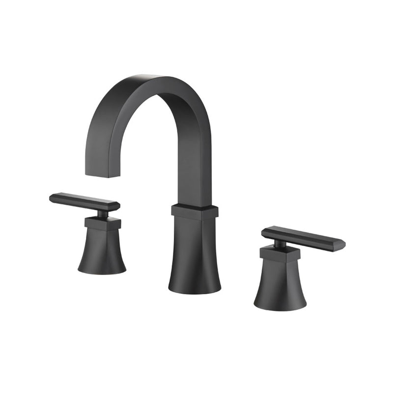 Serie 230 Bathroom Faucet - Widespread - 8" Brass/Matt Black