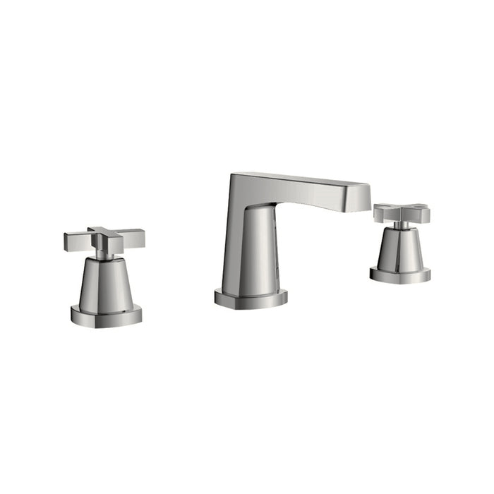 Serie 240 Bathroom Faucet - Widespread - 8" Brass/Brushed Nickel