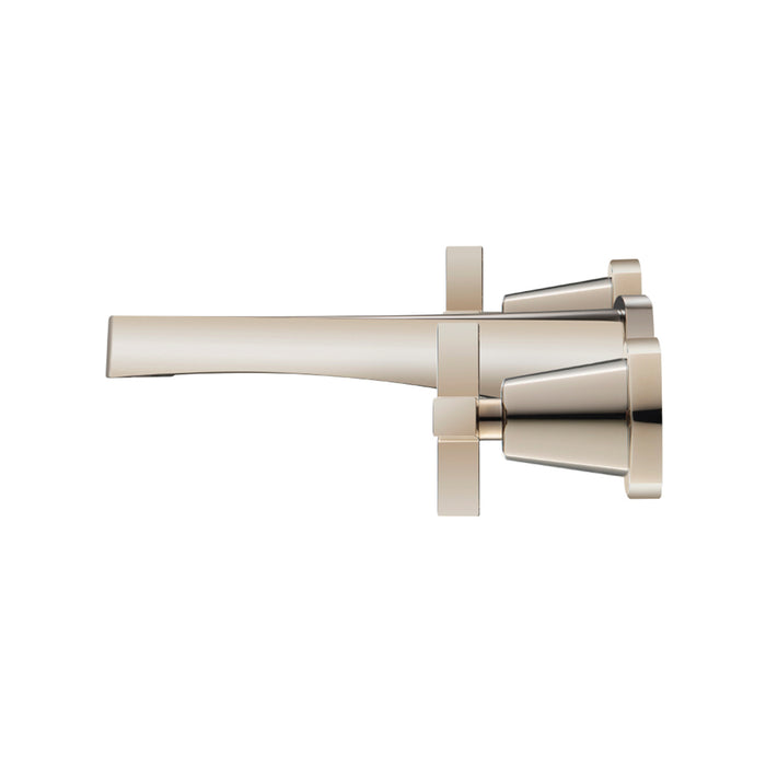 Serie 240 Complete Bathroom Faucet - Widespread-Wall Mount - 8" Brass/Polished Nickel