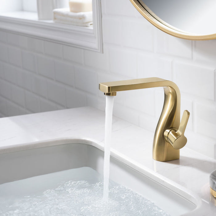 Serie 260 Bathroom Faucet - Single Hole - 7" Brass/Brushed Bronze