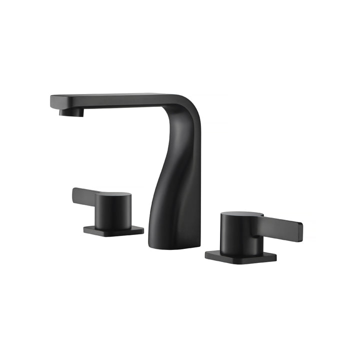 Serie 260 Bathroom Faucet - Widespread - 8" Brass/Matt Black