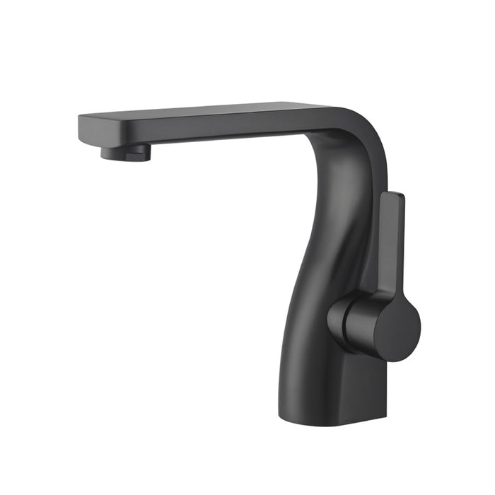 Serie 260 Bathroom Faucet - Single Hole - 7" Brass/Matt Black