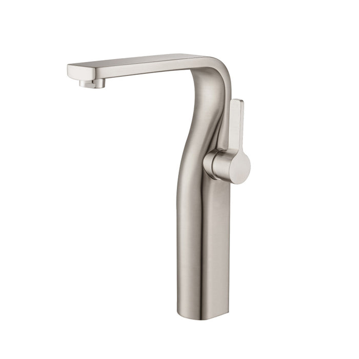 Serie 260 Vessel Sink Bathroom Faucet - Single Hole - 11" Brass/Brushed Nickel