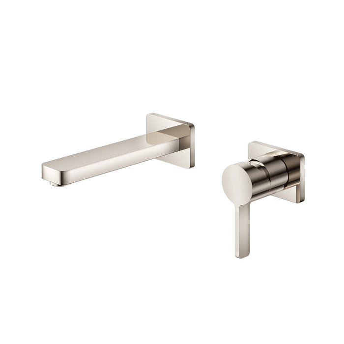 Serie 260 Complete Bathroom Faucet - Single Hole-Wall Mount - 5" Brass/Polished Nickel