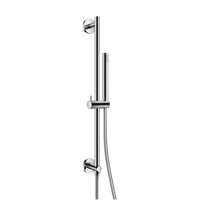 Universal Round Hand Shower Column Set - Wall Mount - 24" Brass/Polished Chrome