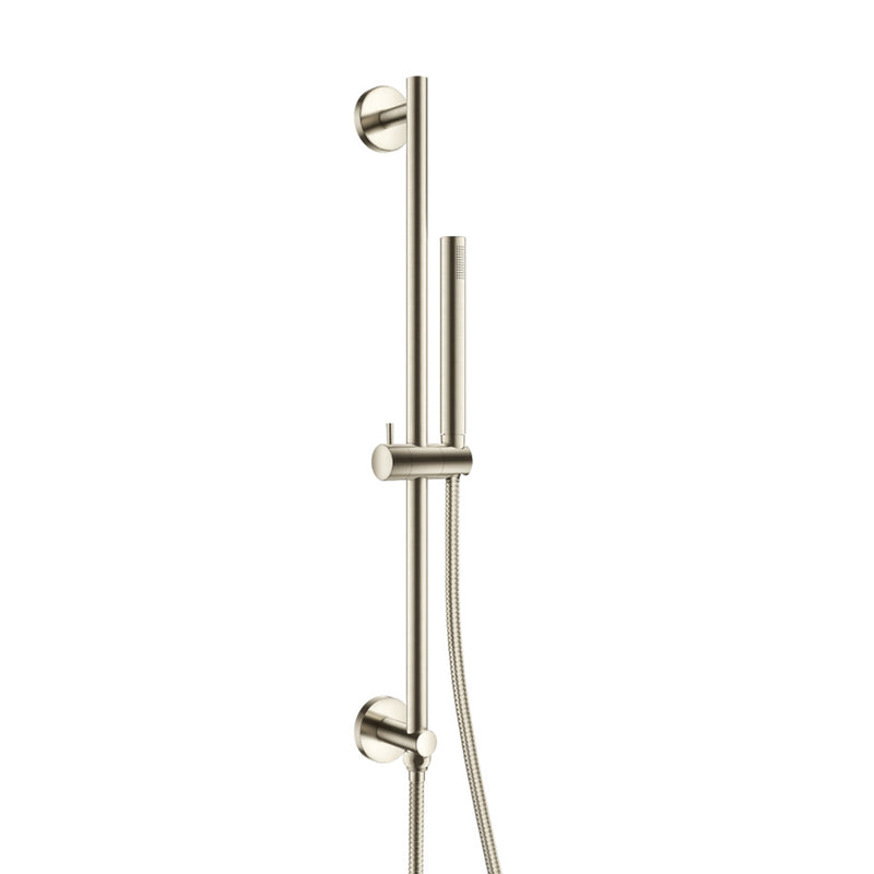 Universal Round Hand Shower Column Set - Wall Mount - 24" Brass/Brushed Nickel