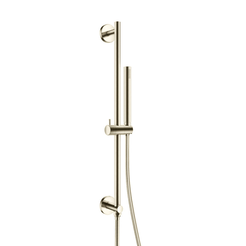 Universal Round Hand Shower Column Set - Wall Mount - 24" Brass/Polished Nickel