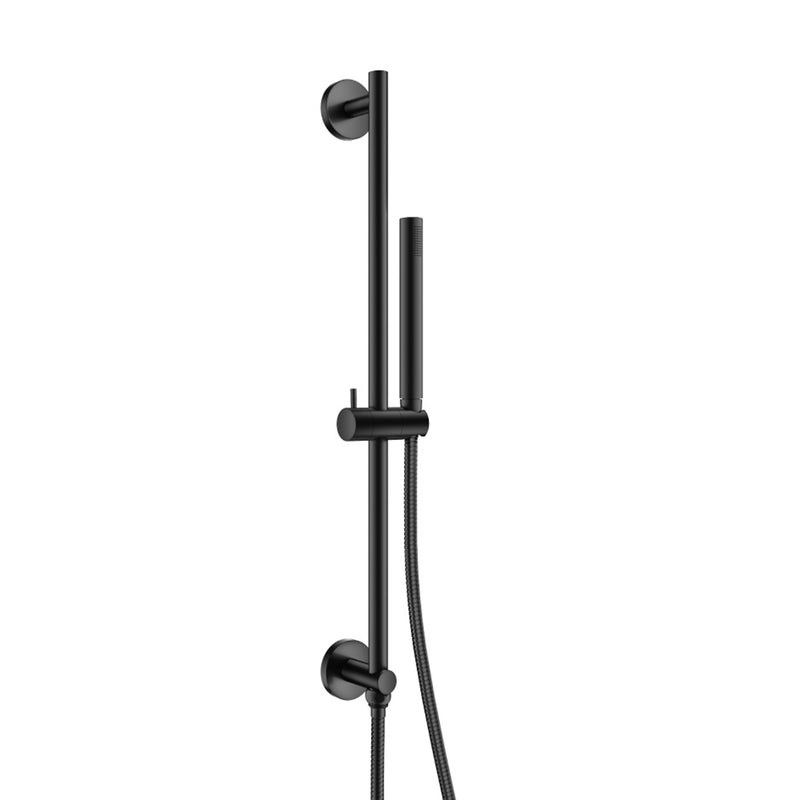 Universal Round Hand Shower Column Set - Wall Mount - 24" Brass/Matt Black