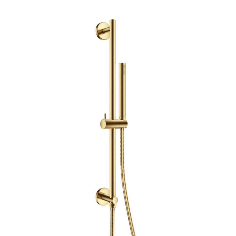 Universal Round Hand Shower Column Set - Wall Mount - 24" Brass/Satin Brass
