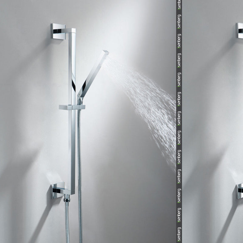 Universal Hand Shower Column Set - Wall Mount - 32" Brass/Satin Brass