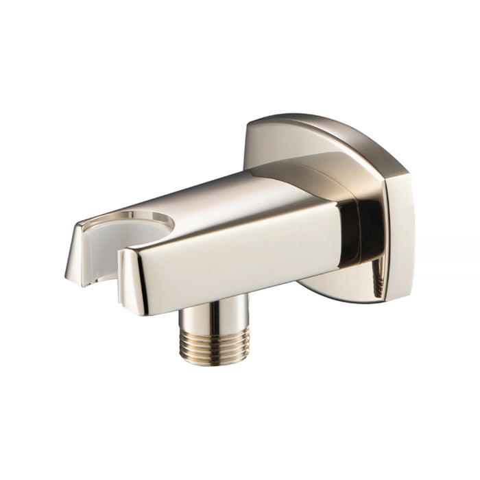 Serie 240 Hand Shower Holder Connector - Wall Mount - 3" Brass/Polished Nickel