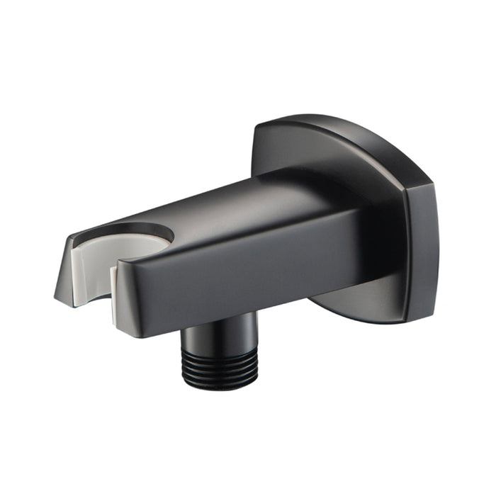 Serie 240 Hand Shower Holder Connector - Wall Mount - 3" Brass/Matt Black