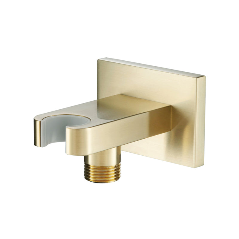 Universal Hand Shower Holder Connector - Wall Mount - 3" Brass/Satin Brass
