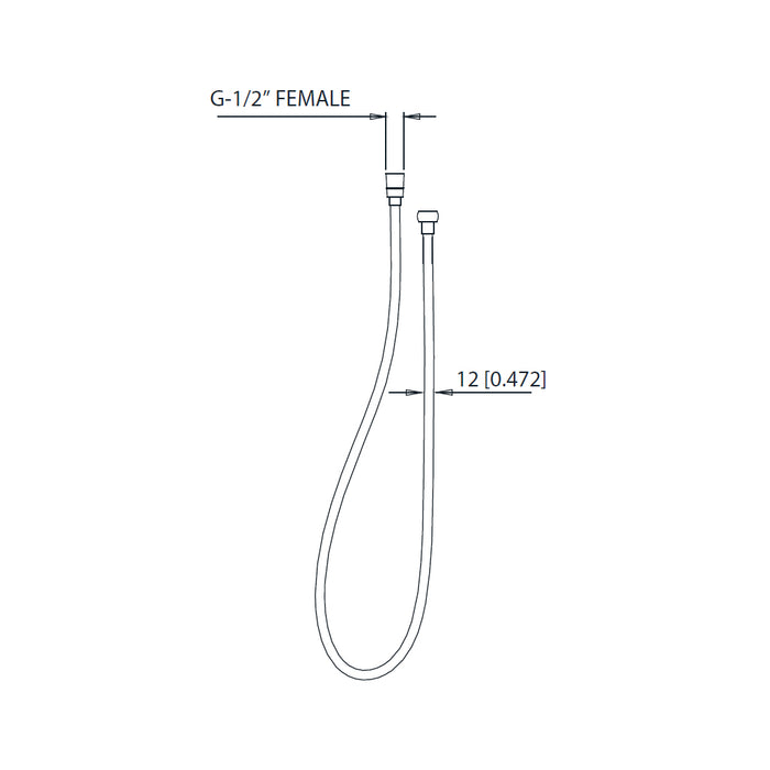Universal Easy Maneuver Hand Shower Hose - Built-In - 59" Stainless Steel/Polished Nickel