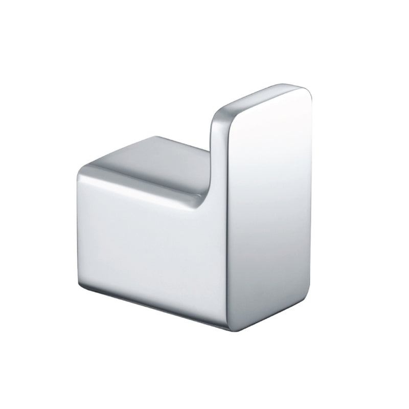 Serie 196 Single Hook - Wall Mount - 2" Brass/Polished Chrome