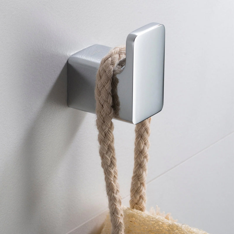 Serie 196 Single Hook - Wall Mount - 2" Brass/Polished Chrome