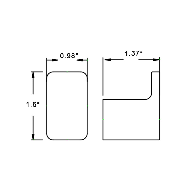 Serie 196 Single Hook - Wall Mount - 2" Brass/Polished Nickel