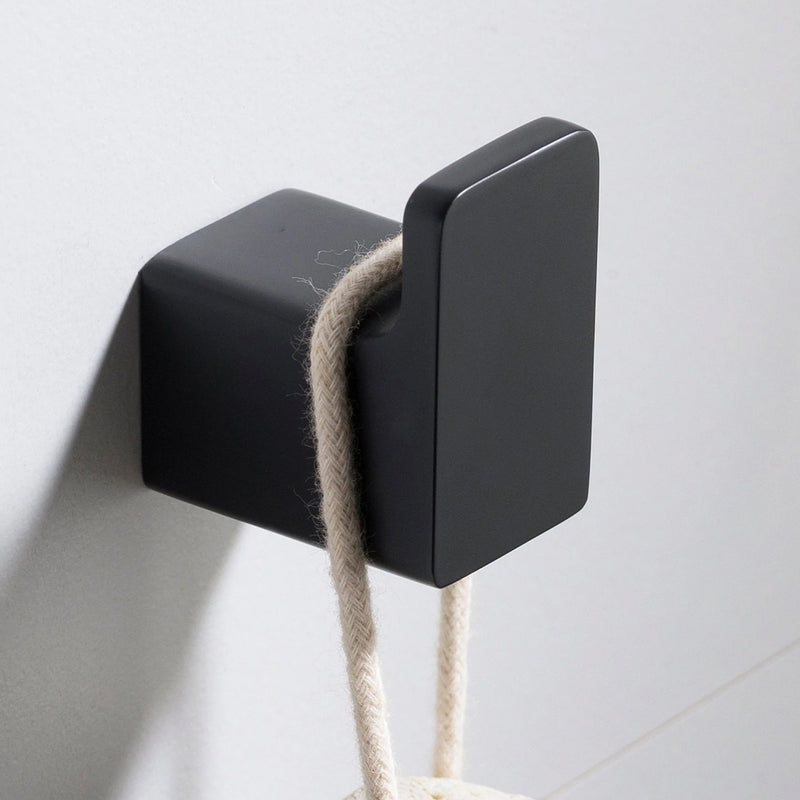 Serie 196 Single Hook - Wall Mount - 2" Brass/Matt Black