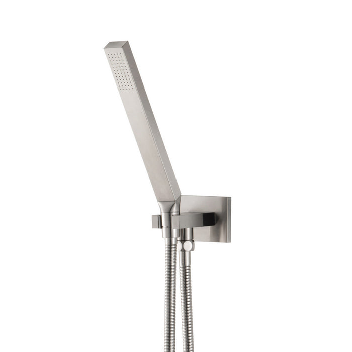 Universal Square Hand Shower Set - Wall Mount - 8" Brass/Brushed Nickel