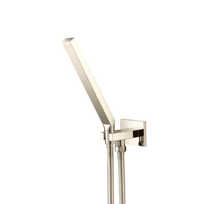 Universal Hand Shower Set With Wall Elbow, Holder And Hose - Wall Mount - 8" Brass/Polished Nickel