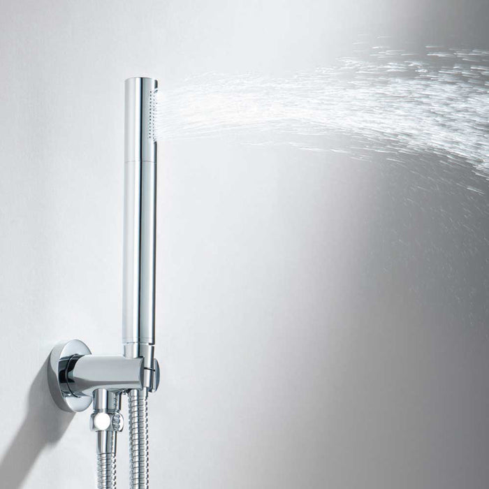 Universal Single Function Hand Shower - Drop-In - 8" Brass/Polished Nickel