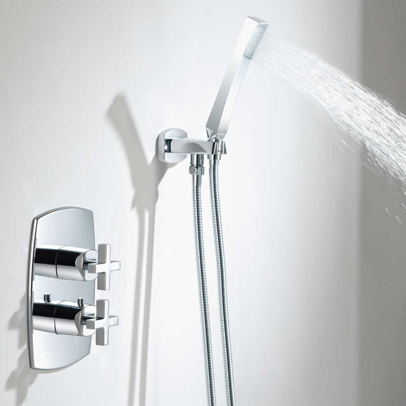 Serie 240 Hand Shower Set - Wall Mount - 7" Brass/Brushed Bronze