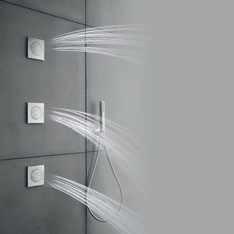 Serie 160 Shower Jet - Wall Mount - 5" Brass/Matt Black