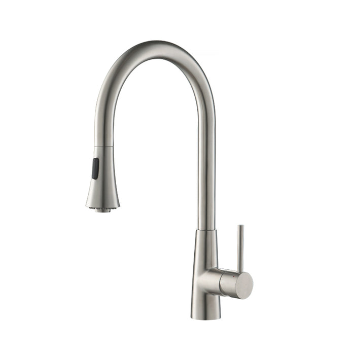 Zest Dual Spray Pull Out Kitchen Faucet - Single Hole - 18" Stainless Steel/Stainless Steel