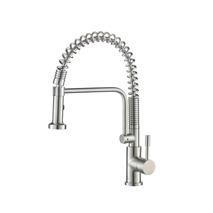 Caso  Semi-Professional Pull Out Kitchen Faucet - Single Hole - 20" Stainless Steel/Stainless Steel