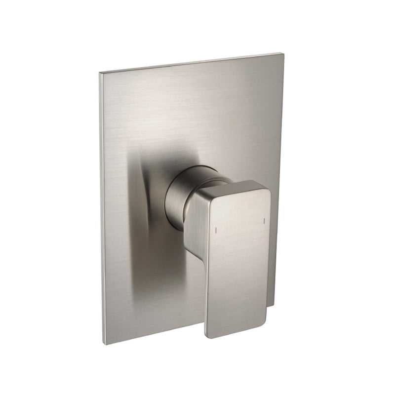 Serie 196 1 Way Pressure Balance Complete Shower Set - Wall Mount - 6" Brass/Brushed Nickel
