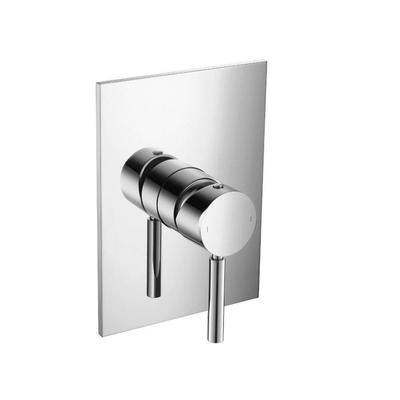 Serie 100 1 Way Thermostatic Complete Shower Set - Wall Mount - 6" Brass/Polished Chrome